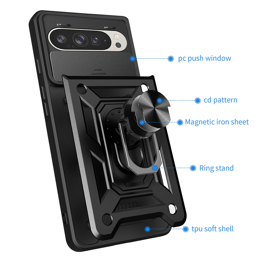 Husa pentru Google Pixel 9 / 9 Pro, Techsuit, CamShield, Roz