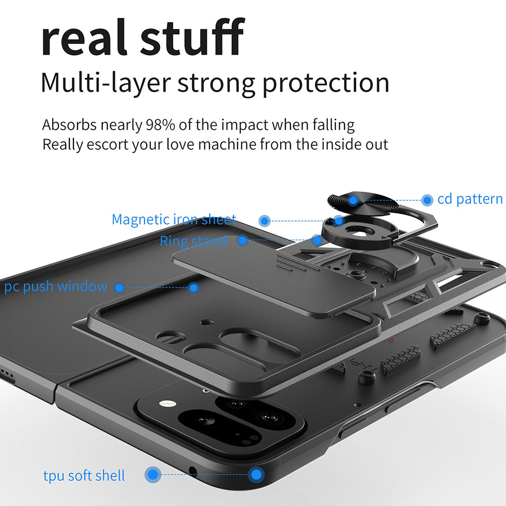 Husa pentru Google Pixel 9 Pro Fold, Techsuit, CamShield, Verde