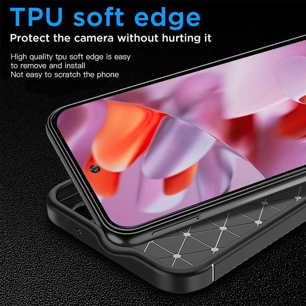 Husa pentru Google Pixel 9 Pro, Techsuit, CarbonFiber, Neagra