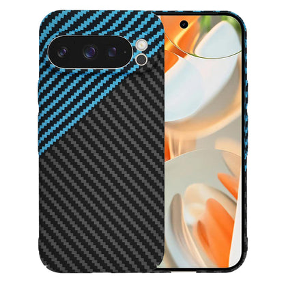 Husa pentru Google Pixel 9 Pro, Techsuit, Carbonite FiberShell, Neagra Bleu