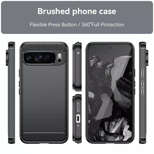 Husa pentru Google Pixel 9 Pro XL, Techsuit, Carbon, Albastra