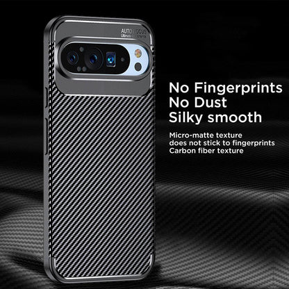 Husa pentru Google Pixel 9 Pro XL, Techsuit, CarbonFiber, Neagra