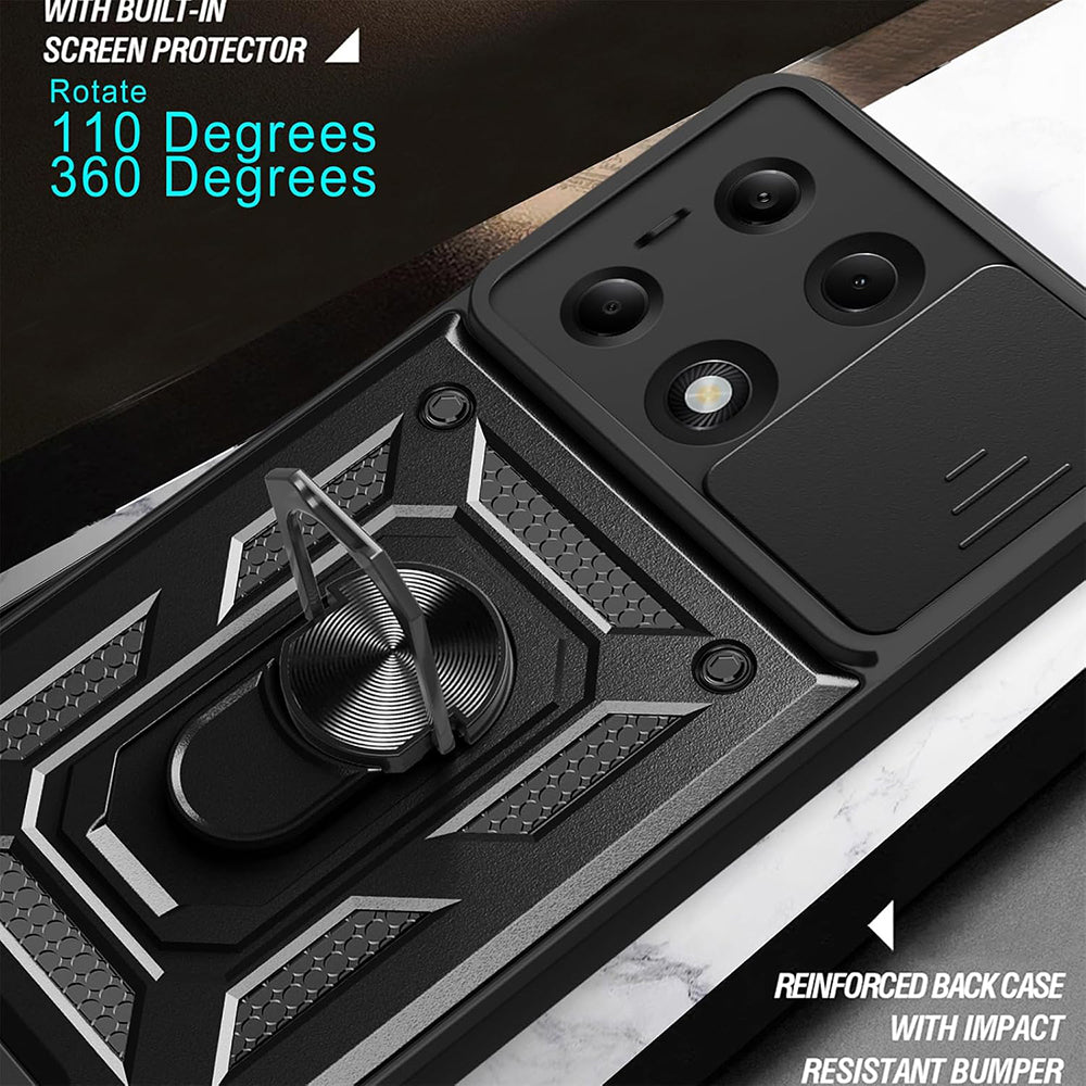 Husa pentru Google Pixel 9a, Techsuit, CamShield, Neagra