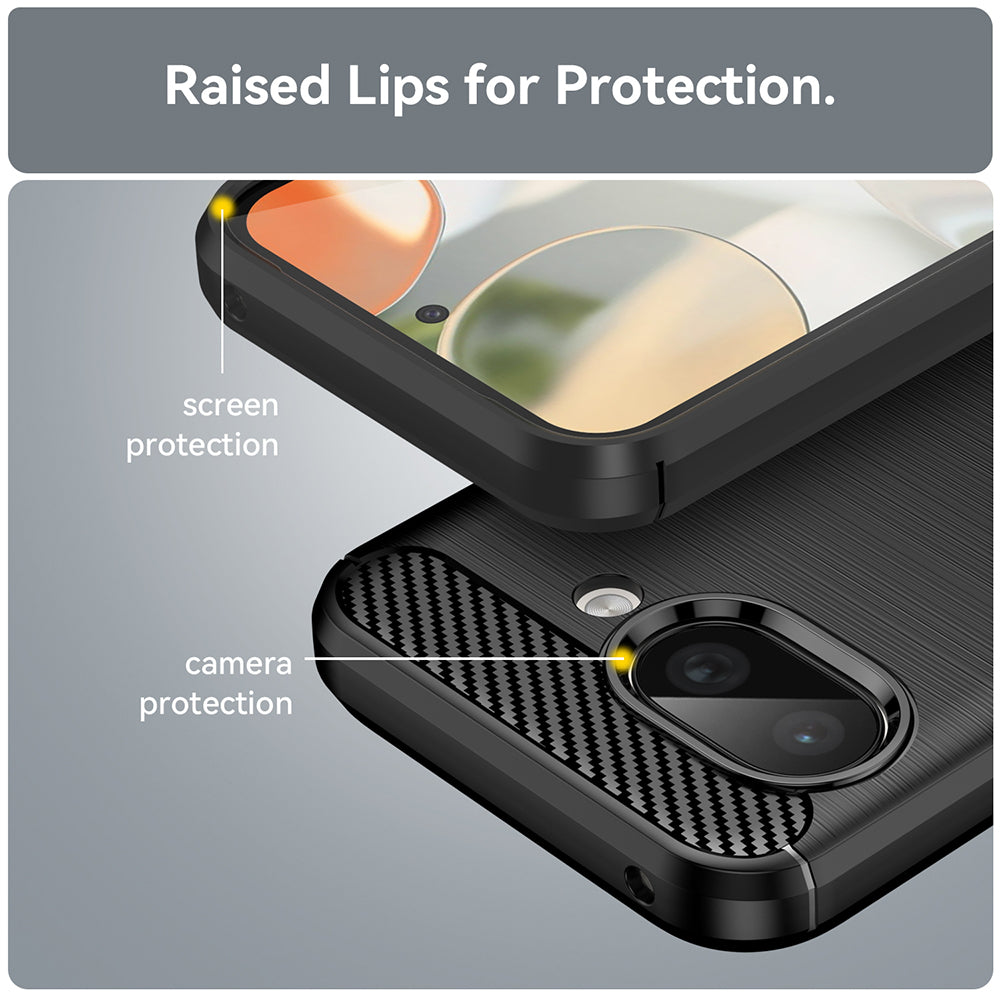 Husa pentru Google Pixel 9a, Techsuit, Carbon, Albastra