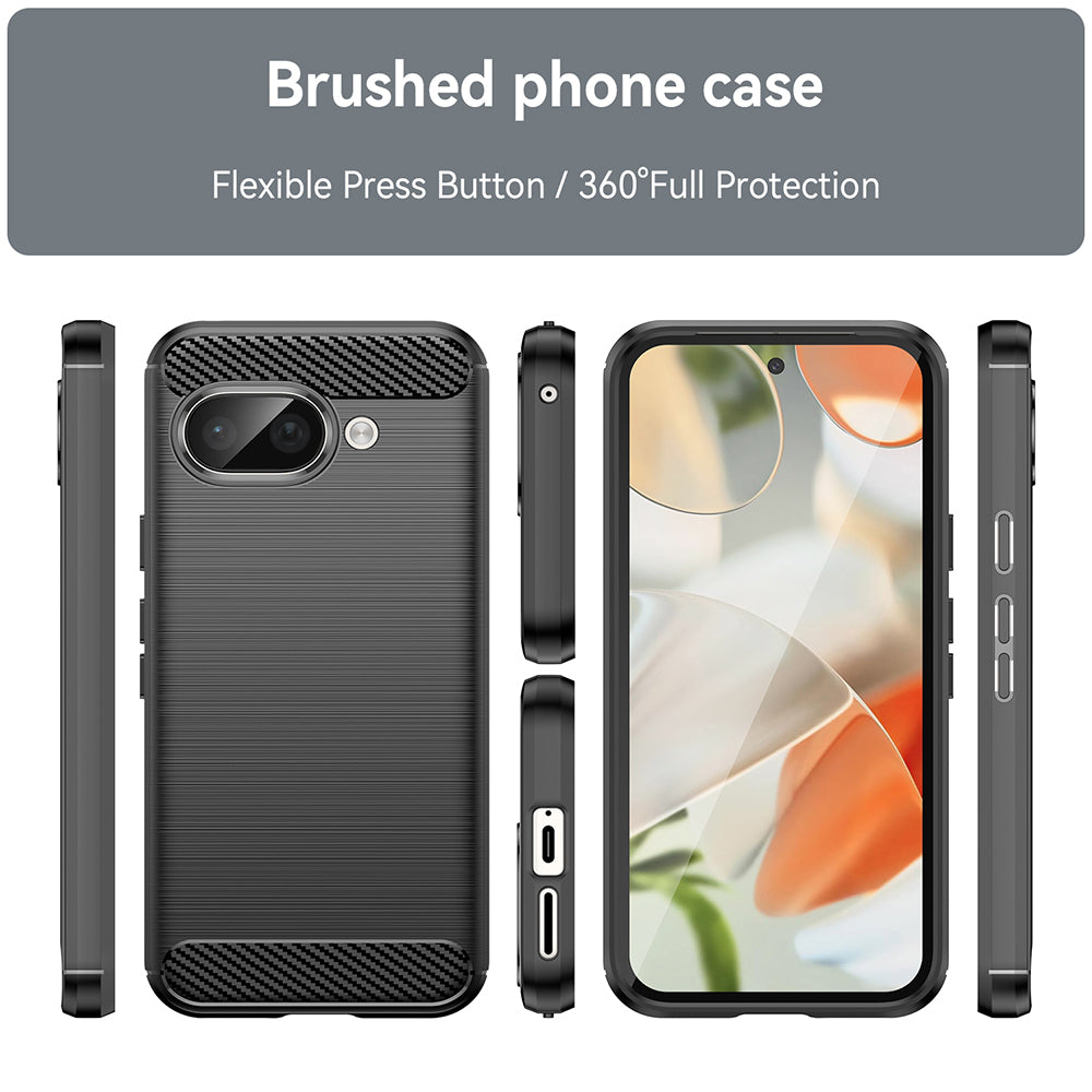 Husa pentru Google Pixel 9a, Techsuit, Carbon, Neagra