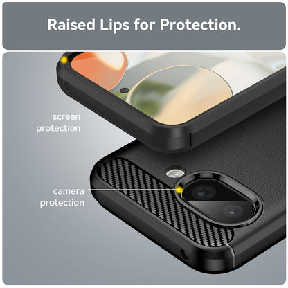 Husa pentru Google Pixel 9a, Techsuit, Carbon, Neagra