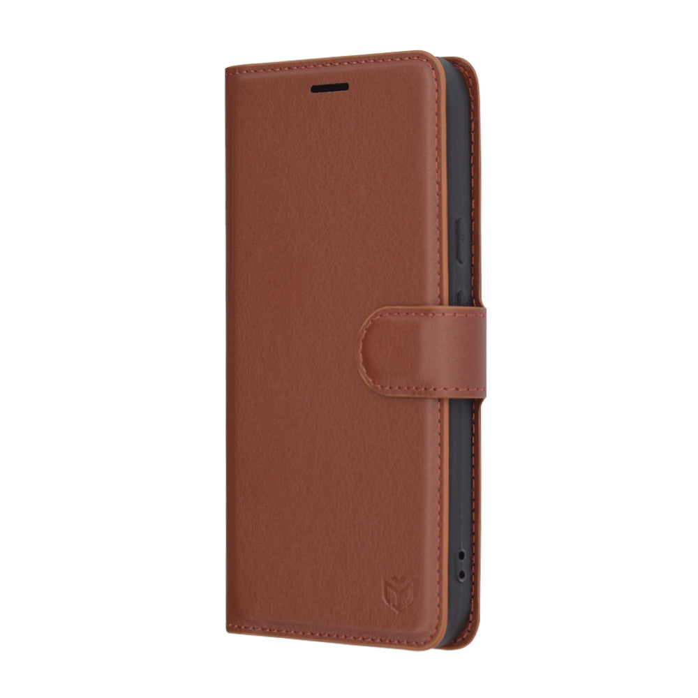 Husa pentru Google Pixel 9a, Techsuit, Leather Folio, Maro
