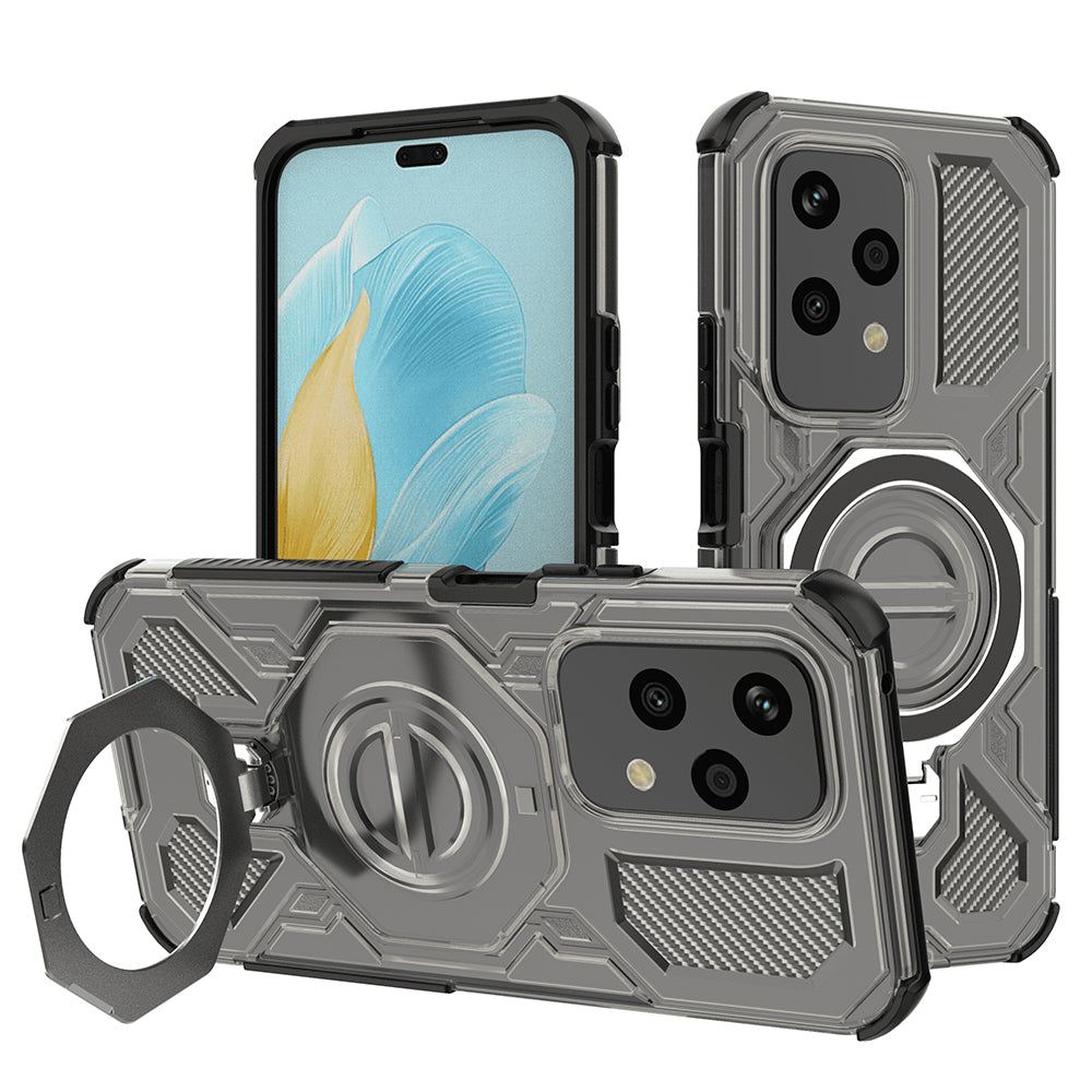 Husa pentru Honor 200 Lite, Techsuit, Carbon Shield Pro, Fumurie