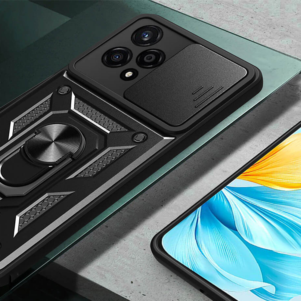 Husa pentru Honor 200, Techsuit, CamShield, Neagra