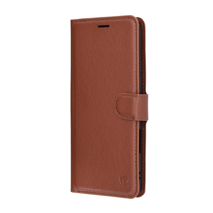 Husa pentru Honor 400 Lite, Techsuit, Leather Folio, Maro