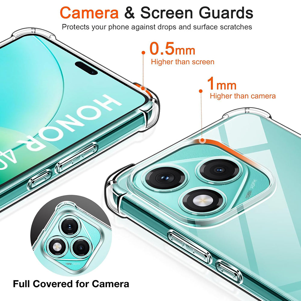 Husa pentru Honor 400 Lite, Techsuit, Shockproof Clear, Transparenta