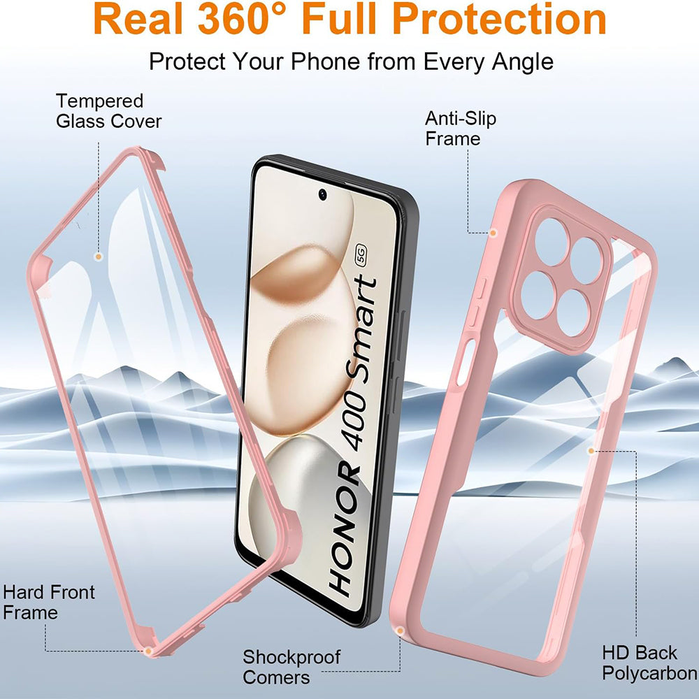 Husa pentru Honor 400 Smart 4G / X7d 4G / 400 Smart 5G, Techsuit, ColorVerse 360, Roz