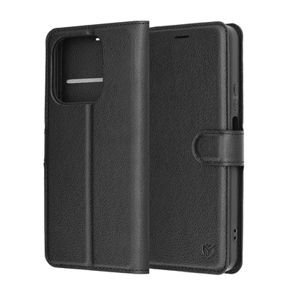 Husa pentru Honor 400 Smart 4G / X7d 4G / 400 Smart 5G, Techsuit, Leather Folio, Neagra