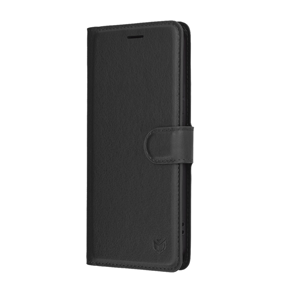 Husa pentru Honor 400, Techsuit, Leather Folio, Neagra