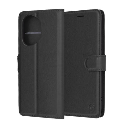 Husa pentru Honor 400, Techsuit, Leather Folio, Neagra