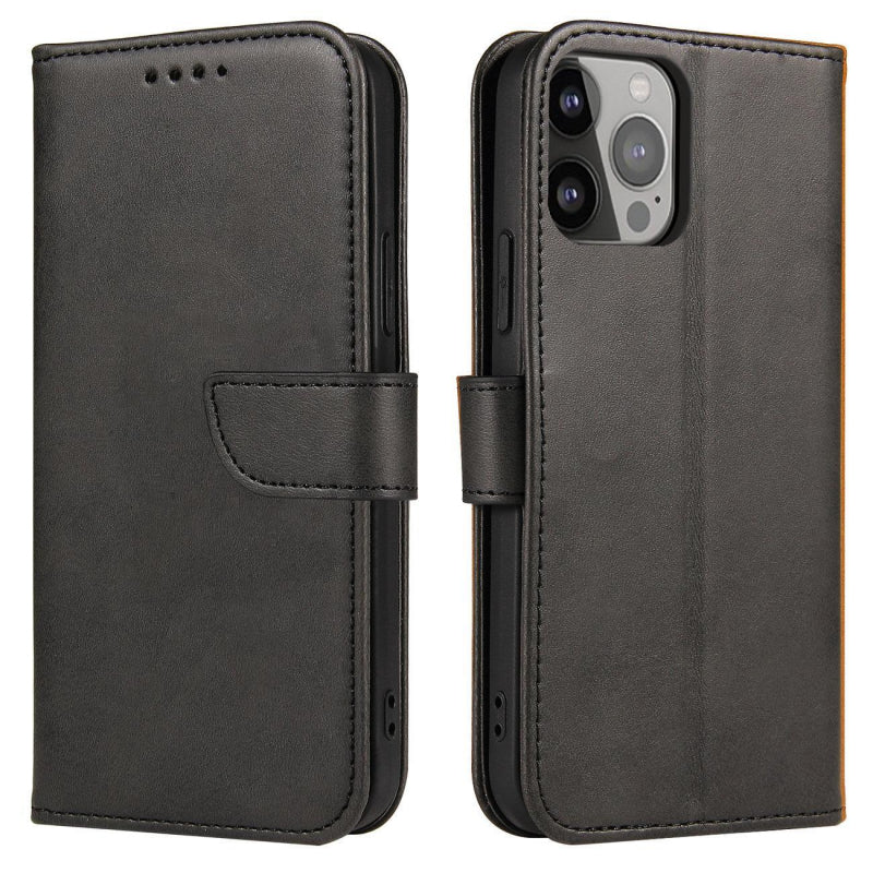 Husa pentru Honor 600 Lite, OEM, Marva Wallet, Neagra