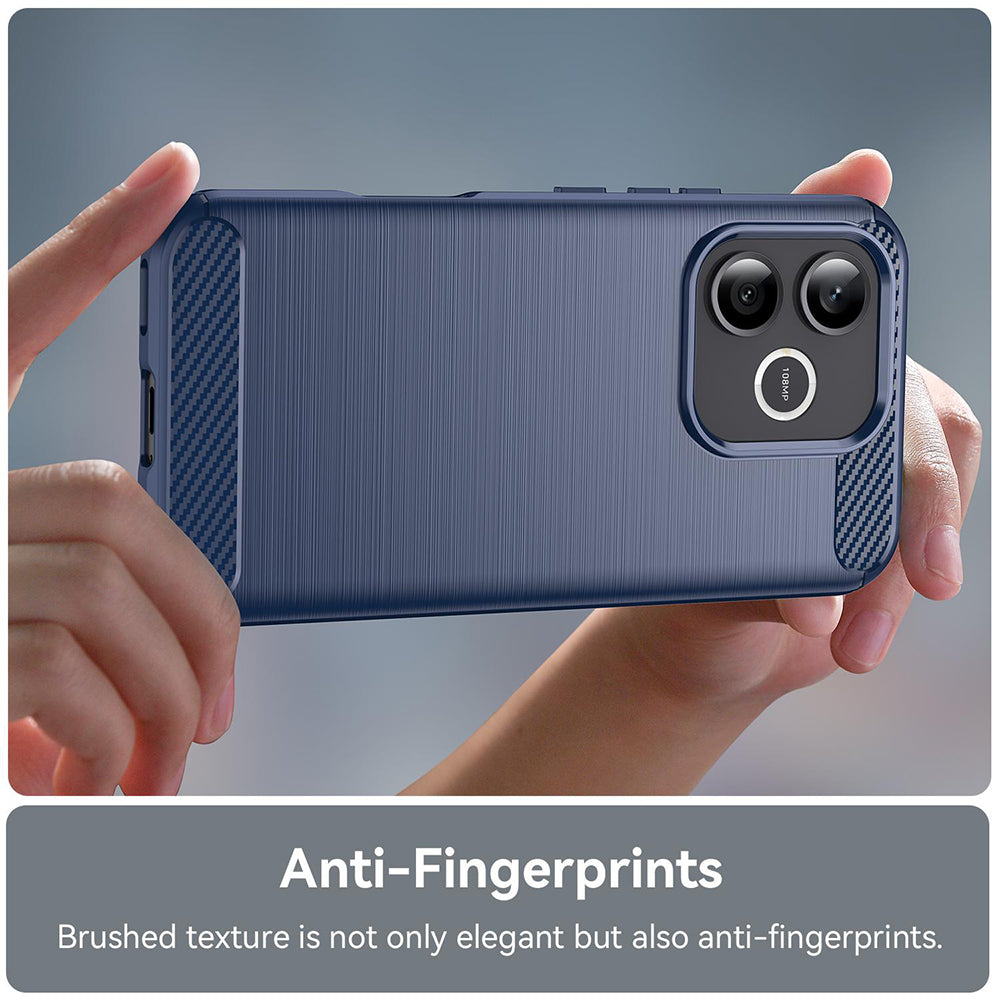 Husa pentru Honor 600 Lite, Techsuit, Carbon, Albastra