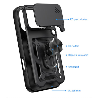 Husa pentru Honor 600 Pro / 600, Techsuit, CamShield, Neagra