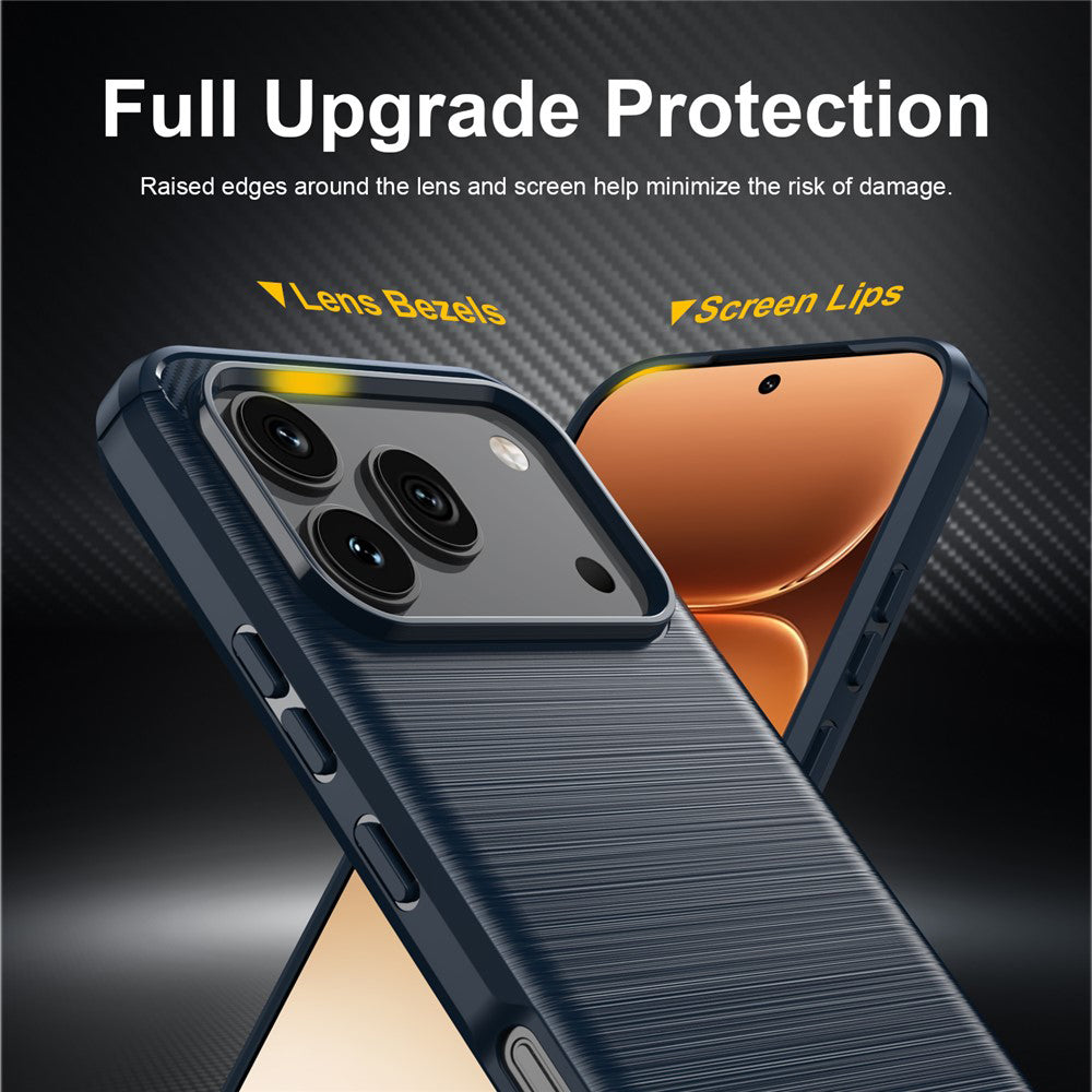 Husa pentru Honor 600 Pro / 600, Techsuit, Carbon, Albastra