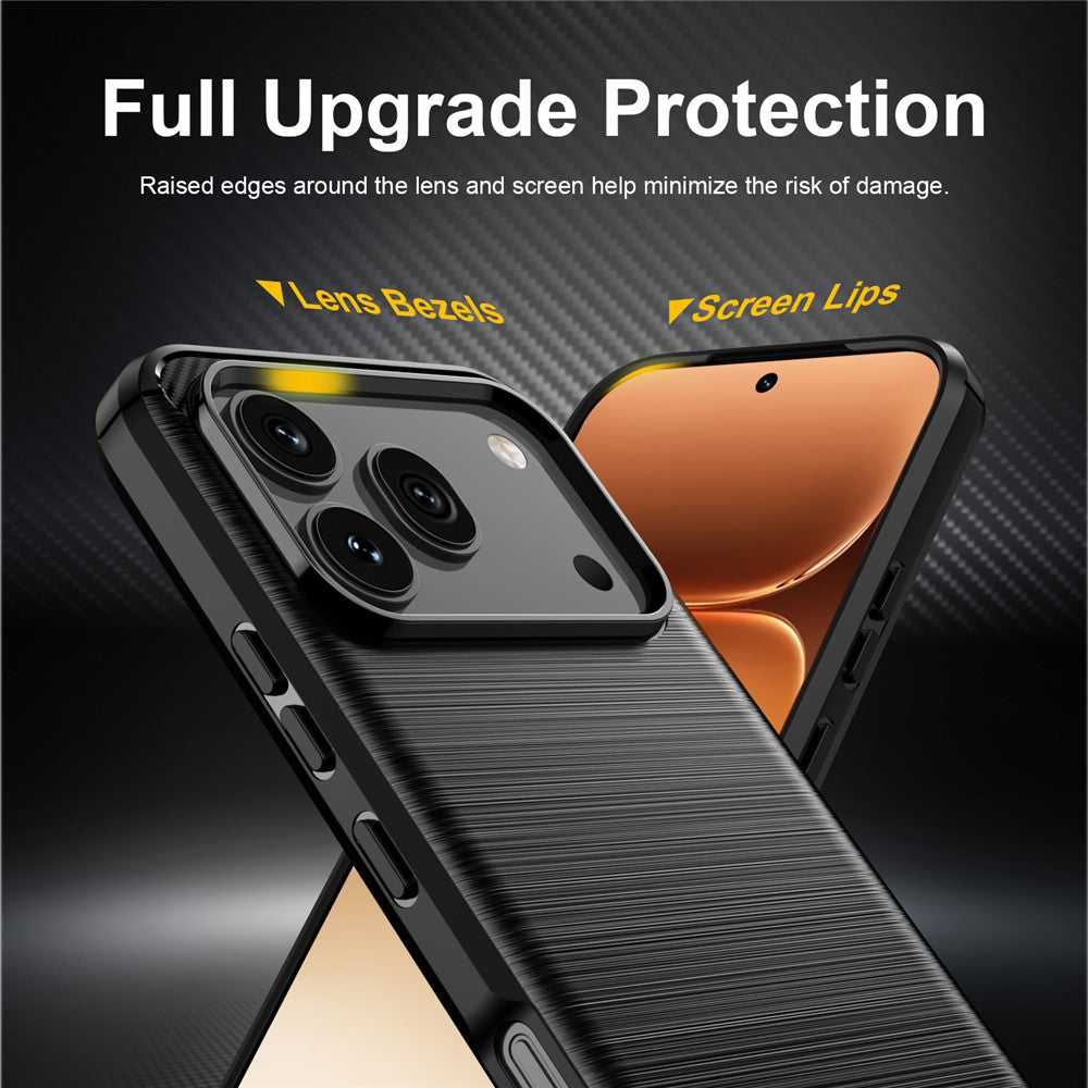 Husa pentru Honor 600 Pro / 600, Techsuit, Carbon, Neagra