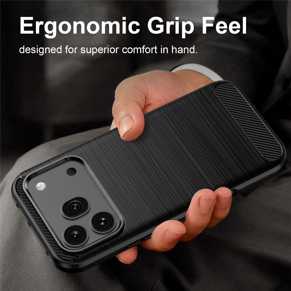 Husa pentru Honor 600 Pro / 600, Techsuit, Carbon, Neagra