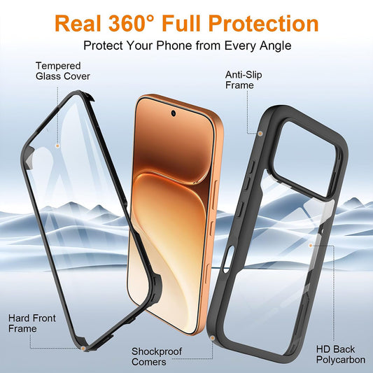 Husa pentru Honor 600 Pro / 600, Techsuit, ColorVerse 360, Neagra