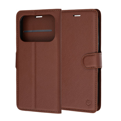 Husa pentru Honor 600 Pro / 600, Techsuit, Leather Folio, Maro