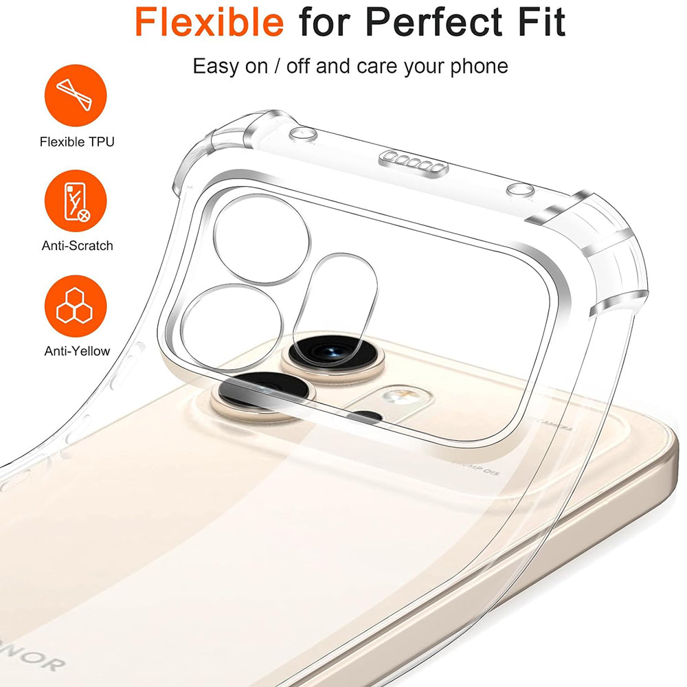 Husa pentru Honor 600 Pro, Techsuit, Shockproof Clear, Transparenta