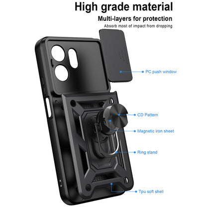 Husa pentru Honor 600 Smart, Techsuit, CamShield, Neagra
