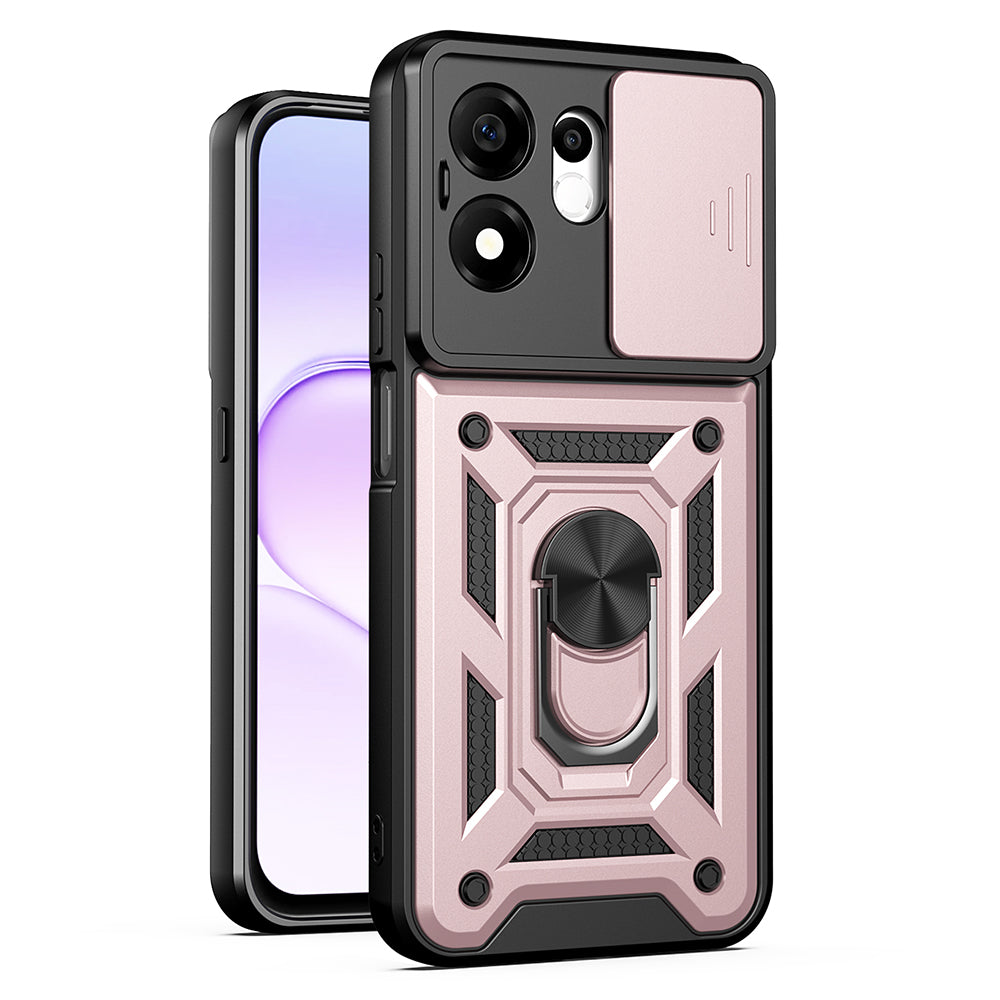 Husa pentru Honor 600 Smart, Techsuit, CamShield, Roz Aurie