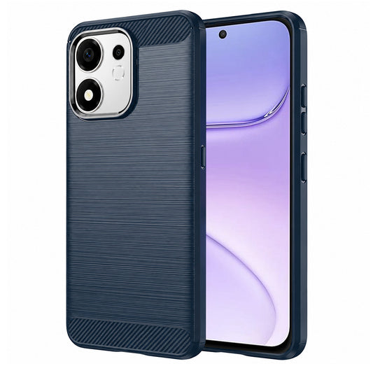 Husa pentru Honor 600 Smart, Techsuit, Carbon, Albastra