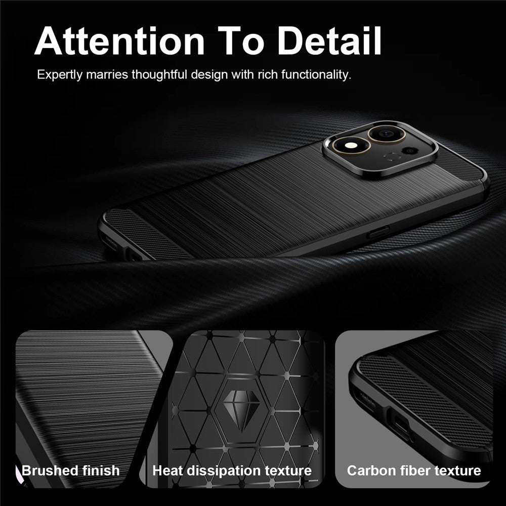 Husa pentru Honor 600 Smart, Techsuit, Carbon, Neagra