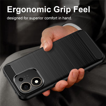 Husa pentru Honor 600 Smart, Techsuit, Carbon, Neagra