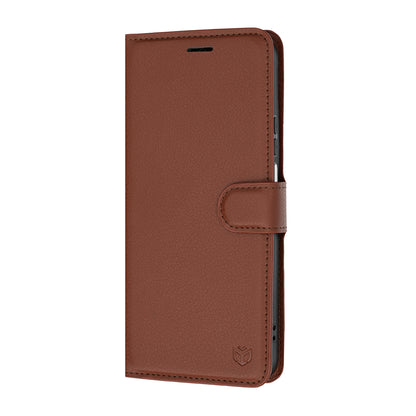 Husa pentru Honor 600 Smart, Techsuit, Leather Folio, Maro