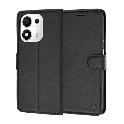 Husa pentru Honor 600 Smart, Techsuit, Leather Folio, Neagra