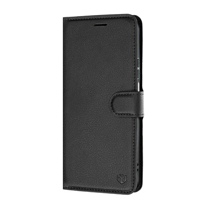Husa pentru Honor 600 Smart, Techsuit, Leather Folio, Neagra