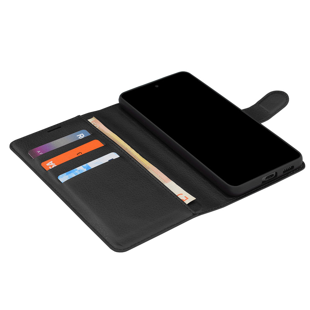 Husa pentru Honor 600 Smart, Techsuit, Leather Folio, Neagra