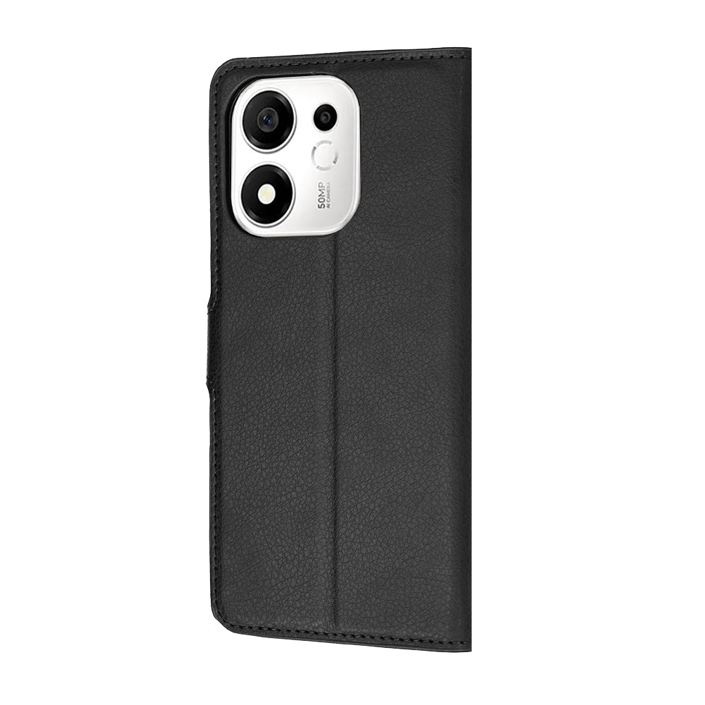 Husa pentru Honor 600 Smart, Techsuit, Leather Folio, Neagra
