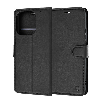 Husa pentru Honor 600 Smart, Techsuit, Leather Folio, Neagra