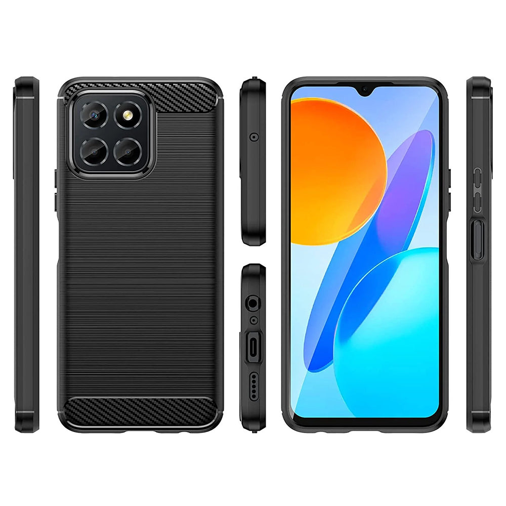 Husa pentru Honor 70 Lite / X6 / X8 5G, Techsuit, Carbon, Neagra