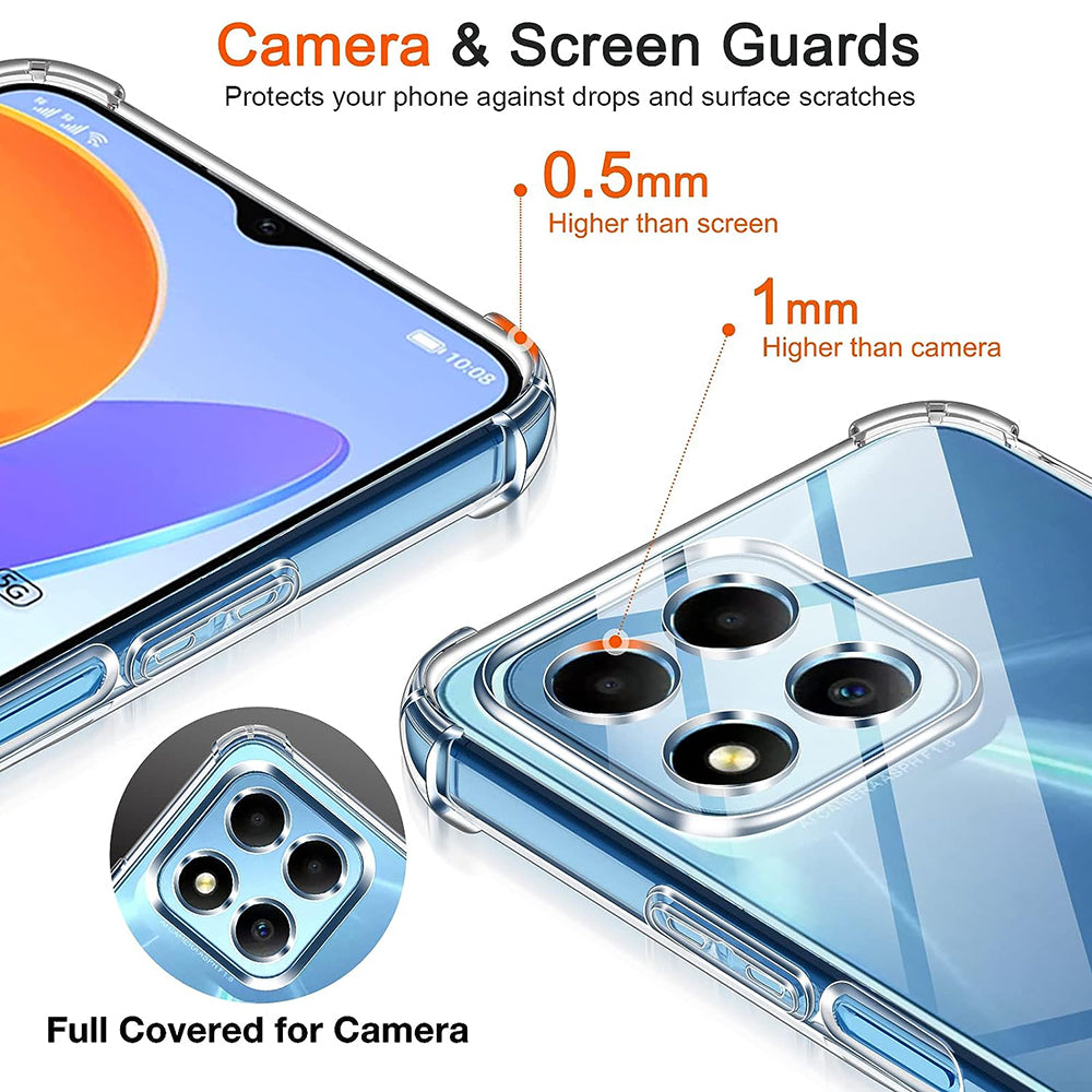 Husa pentru Honor 70 Lite / X6 / X8 5G, Techsuit, Shockproof Clear, Transparenta
