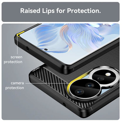 Husa pentru Honor 90 / 80, Techsuit, Carbon, Neagra