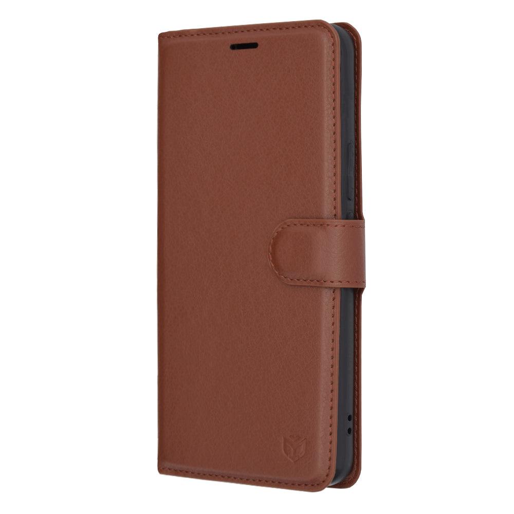 Husa pentru Honor Magic5 Pro, Techsuit, Leather Folio, Maro