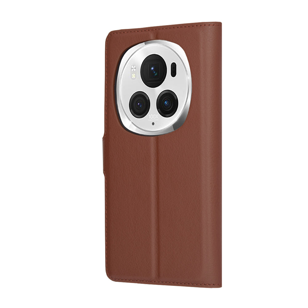 Husa pentru Honor Magic6 Pro, Techsuit, Leather Folio, Maro