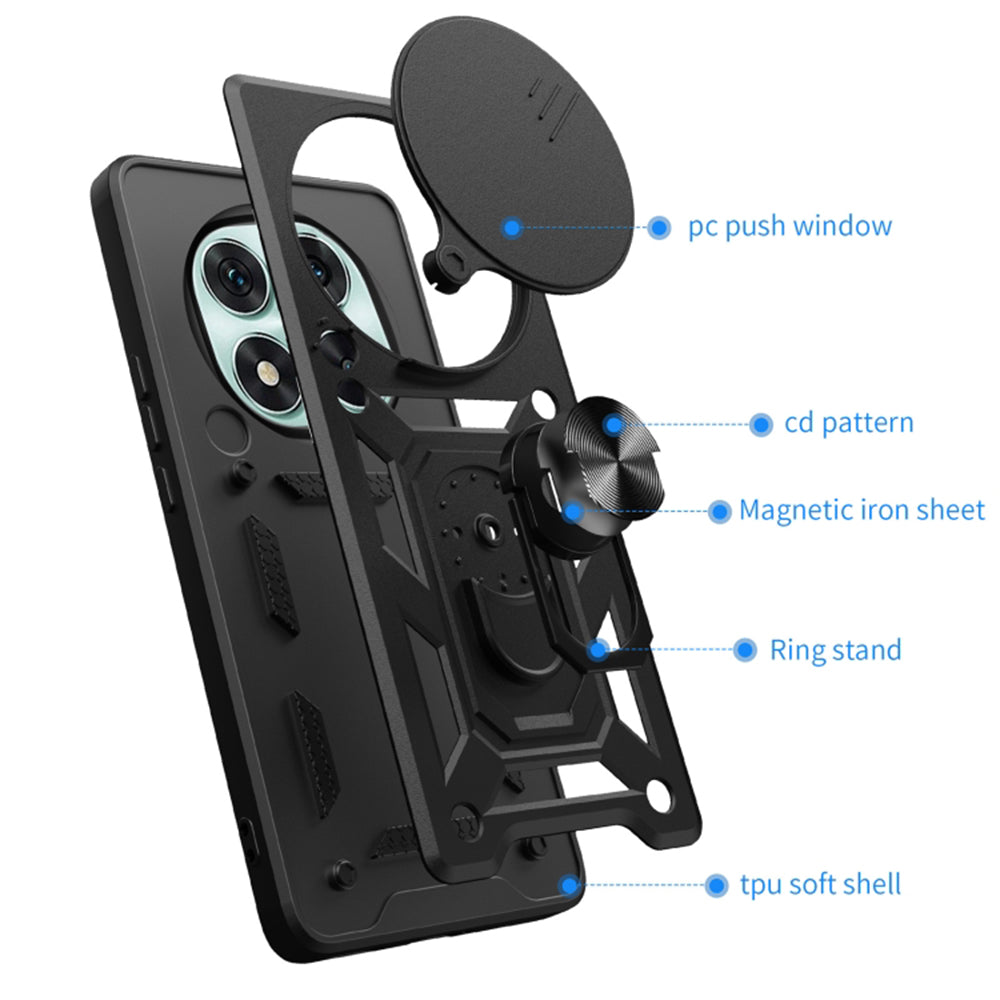 Husa pentru Honor Magic7 Pro, Techsuit, CamShield, Albastra