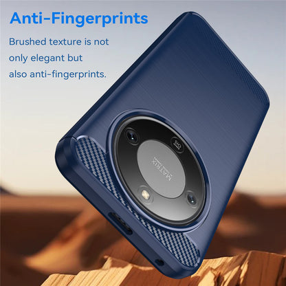 Husa pentru Honor Magic8 Lite, Techsuit, Carbon, Albastra