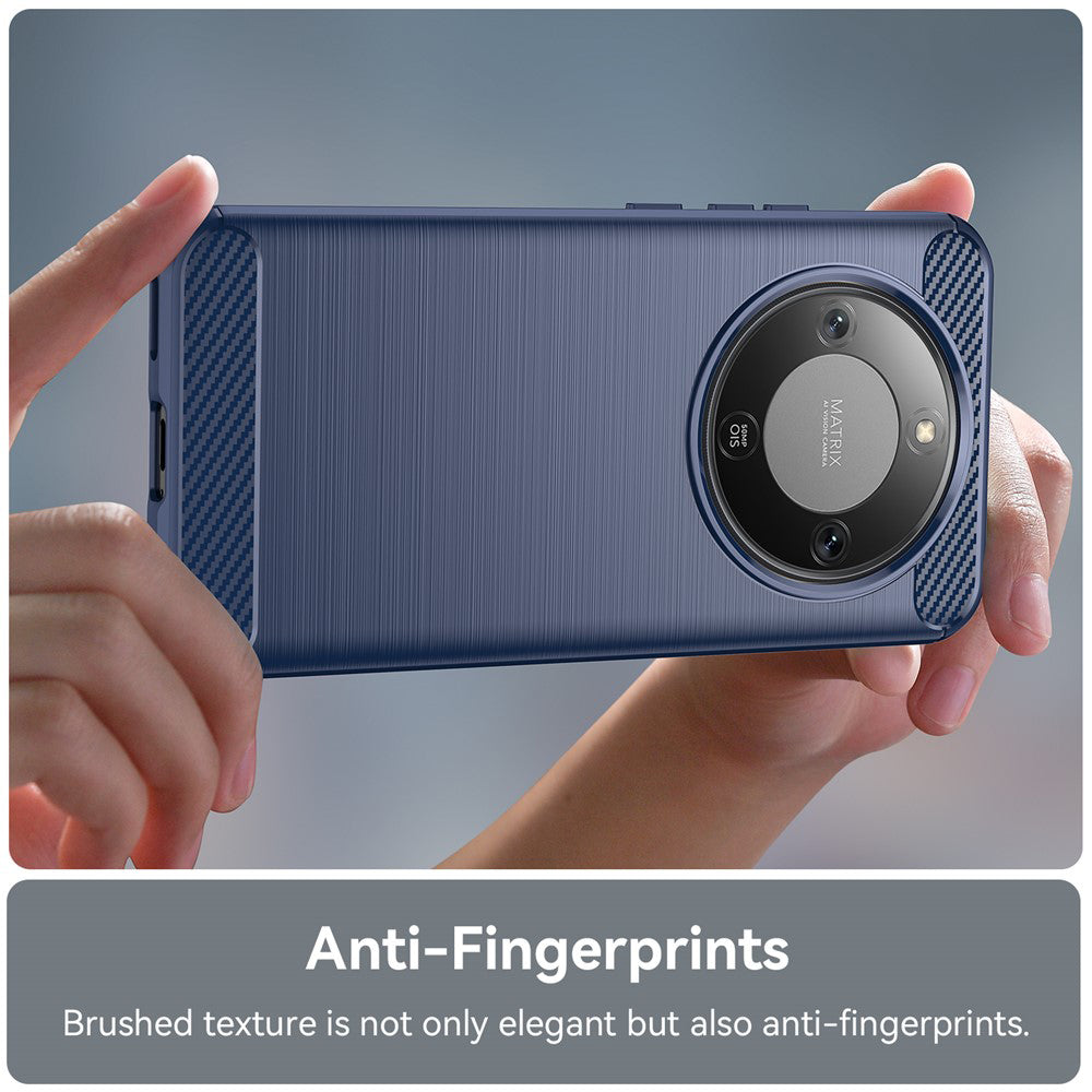 Husa pentru Honor Magic8 Lite, Techsuit, Carbon, Albastra