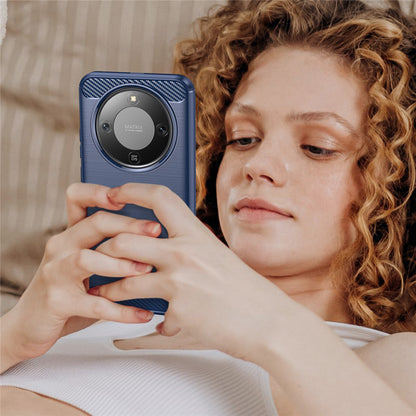 Husa pentru Honor Magic8 Lite, Techsuit, Carbon, Albastra