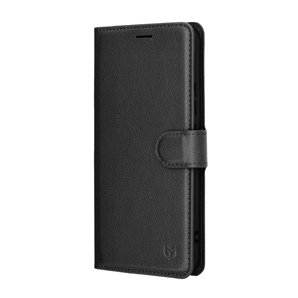 Husa pentru Honor Magic8 Lite, Techsuit, Leather Folio, Neagra