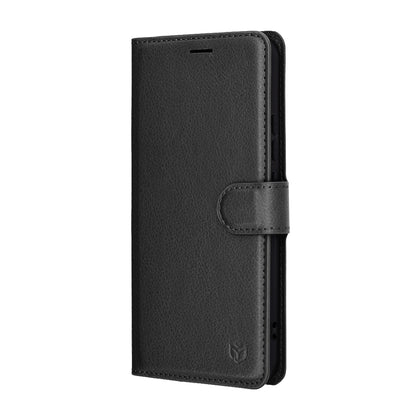 Husa pentru Honor Magic8 Lite, Techsuit, Leather Folio, Neagra